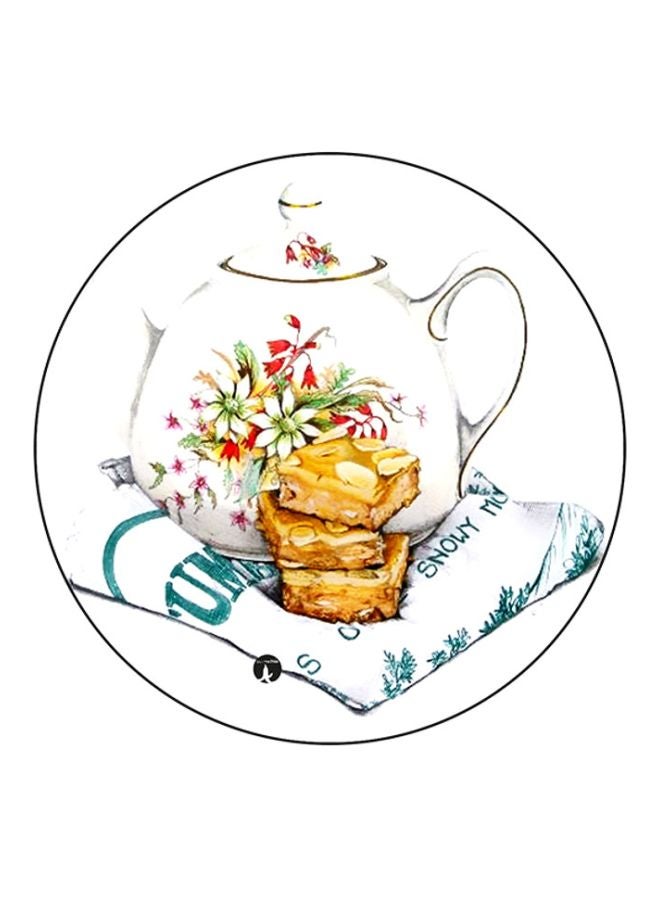 BP Food Print Mouse Pad White/Brown/Blue