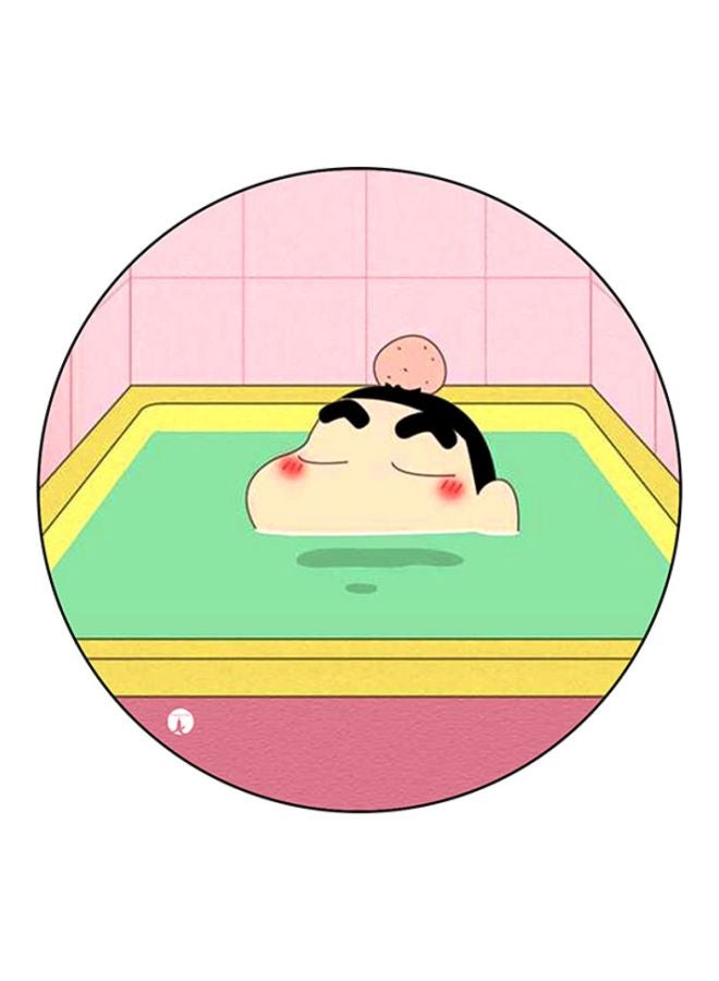 BP Anime Shin Chan Print Mouse Pad Green/Pink/Yellow