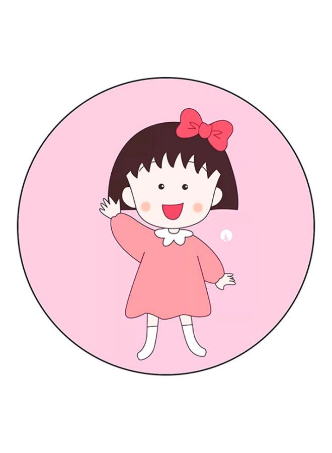 BP The Anime Chibi Maruko Chan Round Mouse Pad Pink/Beige