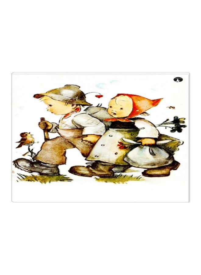 BP Printed Anti-Slip Gaming Mouse Pad White/Brown/Grey