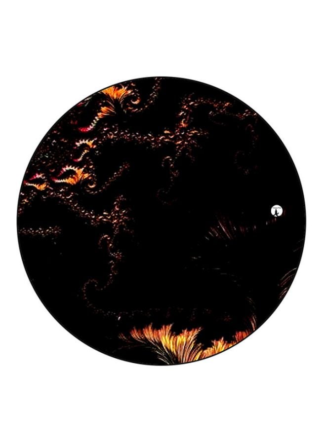 BP A Girl Printed Round Mouse Pad Black/Yellow