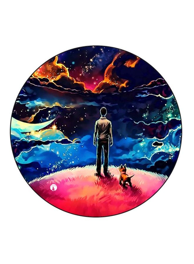 BP A Man Printed Mouse Pad Blue/Pink/Yellow