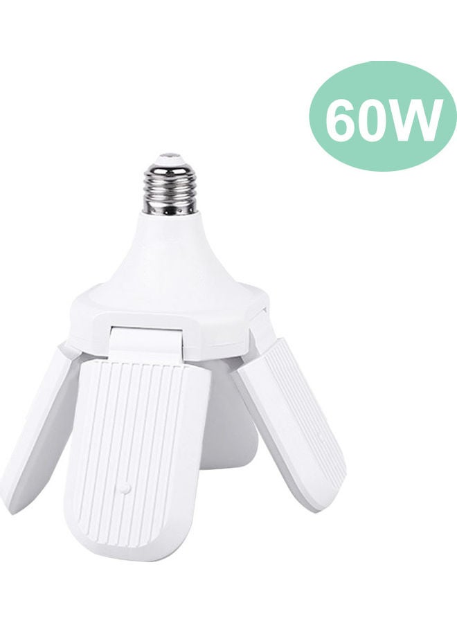 Foldable LED four-leaf lamp + middle bulb E26/E27  holder short leaf type White 18*12*12cm  - Image 1
