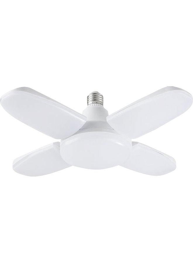 Foldable LED four-leaf lamp + middle bulb E26/E27  holder short leaf type White 18*12*12cm  - Image 2