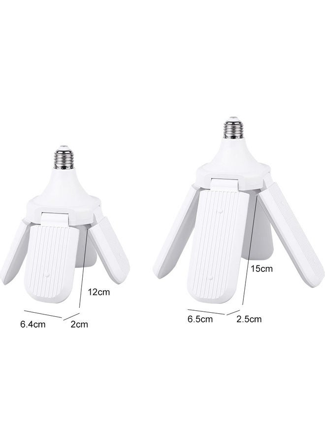 Foldable LED four-leaf lamp + middle bulb E26/E27  holder short leaf type White 18*12*12cm  - Image 3