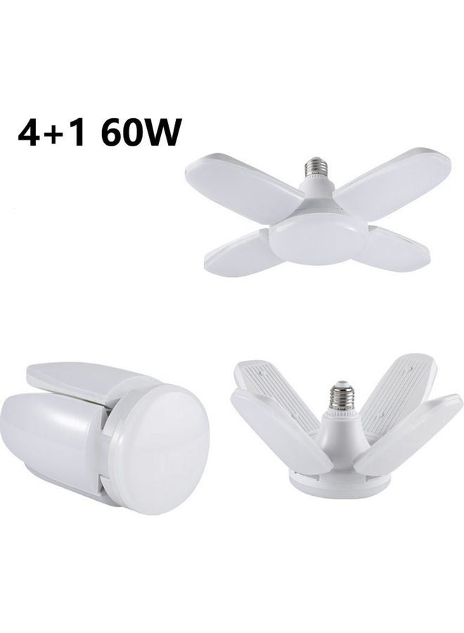 Foldable LED four-leaf lamp + middle bulb E26/E27  holder short leaf type White 18*12*12cm  - Image 5