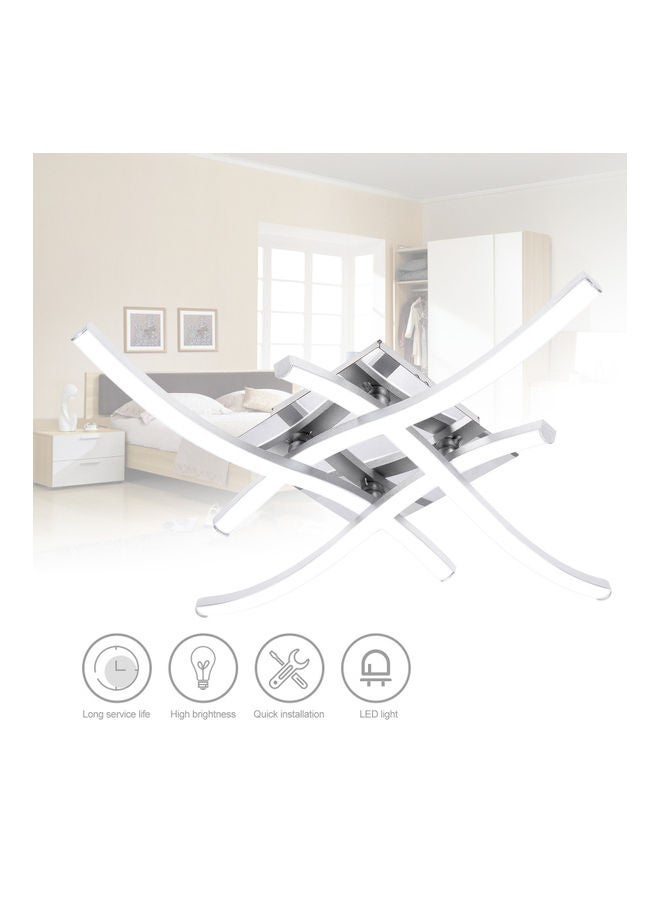 Four-pronged ceiling light Four-pronged wave light 24W positive white light White 37*8*15cm  - Image 1