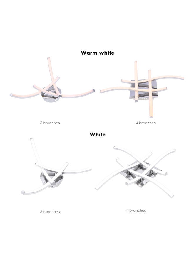 Four-pronged ceiling light Four-pronged wave light 24W positive white light White 37*8*15cm  - Image 4