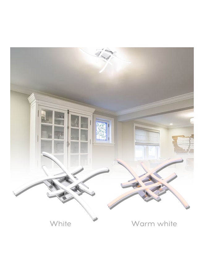 Four-pronged ceiling light Four-pronged wave light 24W positive white light White 37*8*15cm  - Image 3
