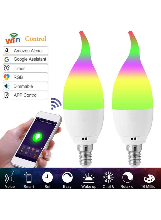 Generic - WiFi LED Smart Bulb E14 White 11.5*4.5*4.5cm - Image 1