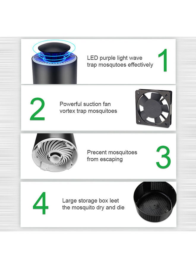 USB Powered Home Mosquito Killer Black