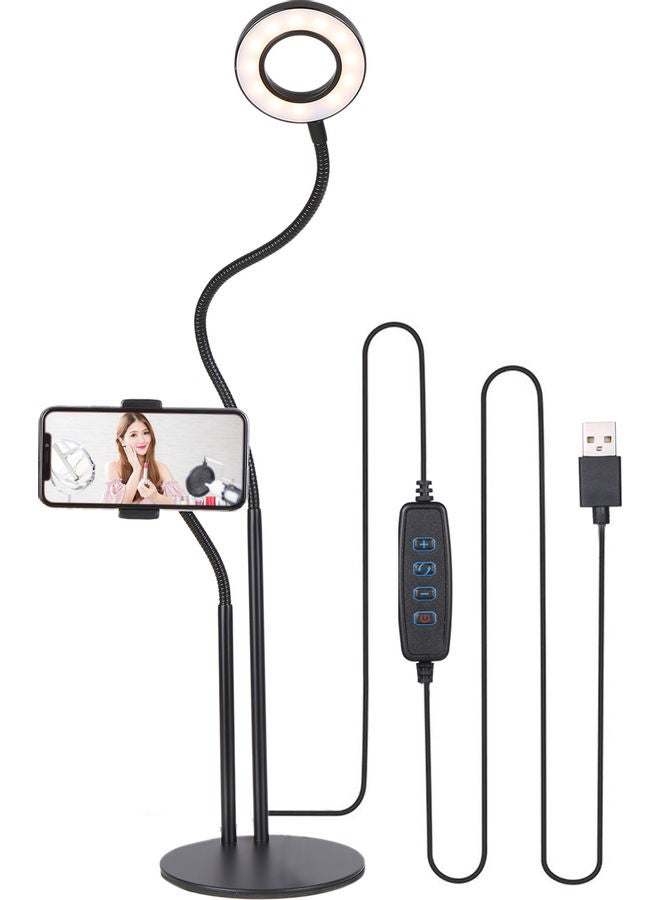 DC5V 15W 24 LEDs 3.5Inches R-ing Selfie Light  FX305-1 43*5.5*26cm Black  - Image 2