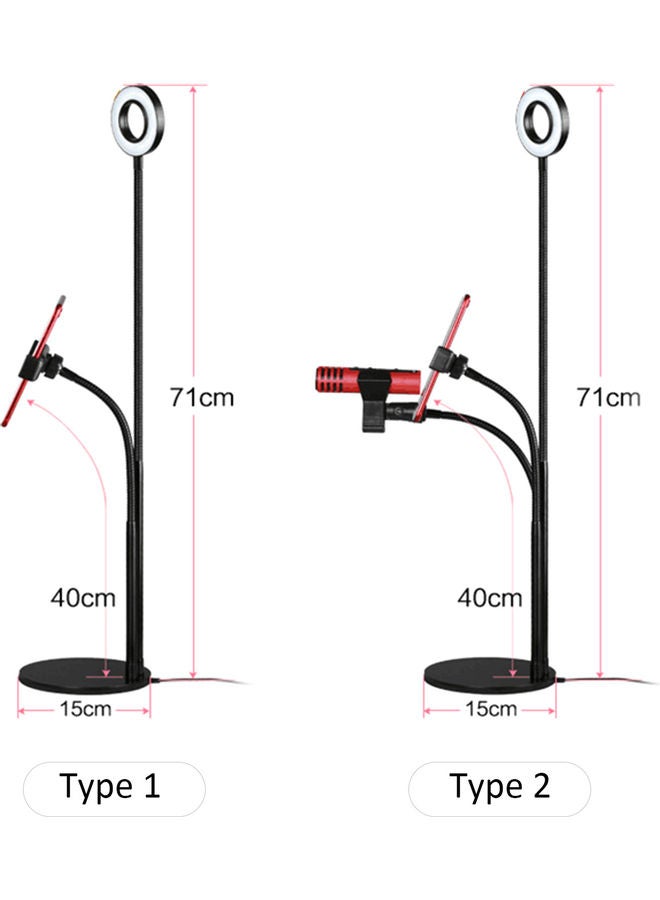 DC5V 15W 24 LEDs 3.5Inches R-ing Selfie Light  FX305-1 43*5.5*26cm Black  - Image 4