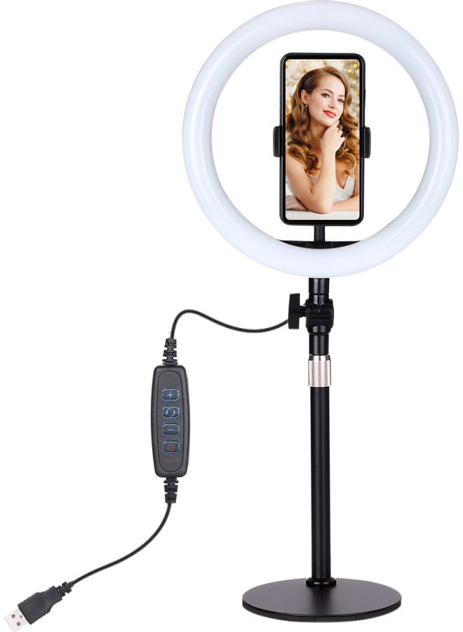 120-LED DC5V 10W R-ring Selfie Light 10.2inch Black - Image 3