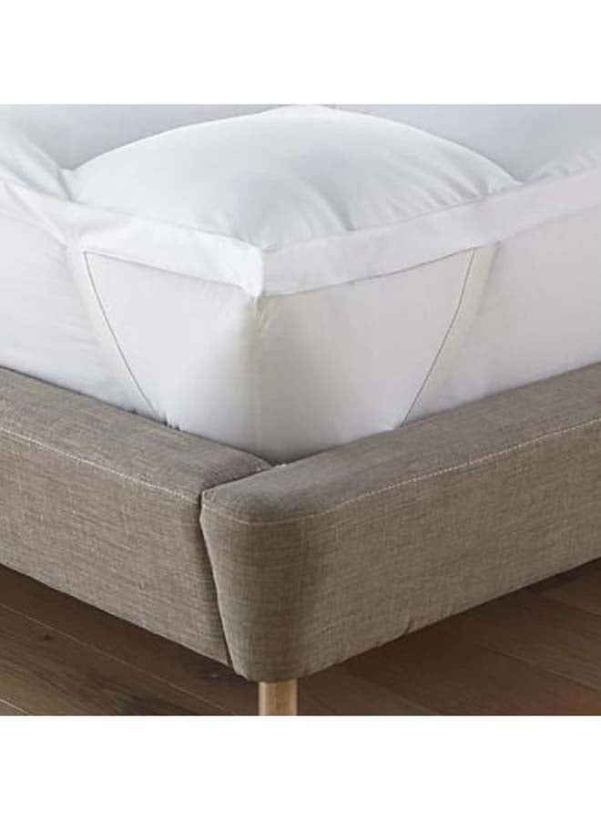 ريغال إن هاوس لباد مرتبة طبقتين من المايكروفايبر 10 سم بحشوة سيليكون وزاويا مطاط مايكروفايبر أبيض - Image 3