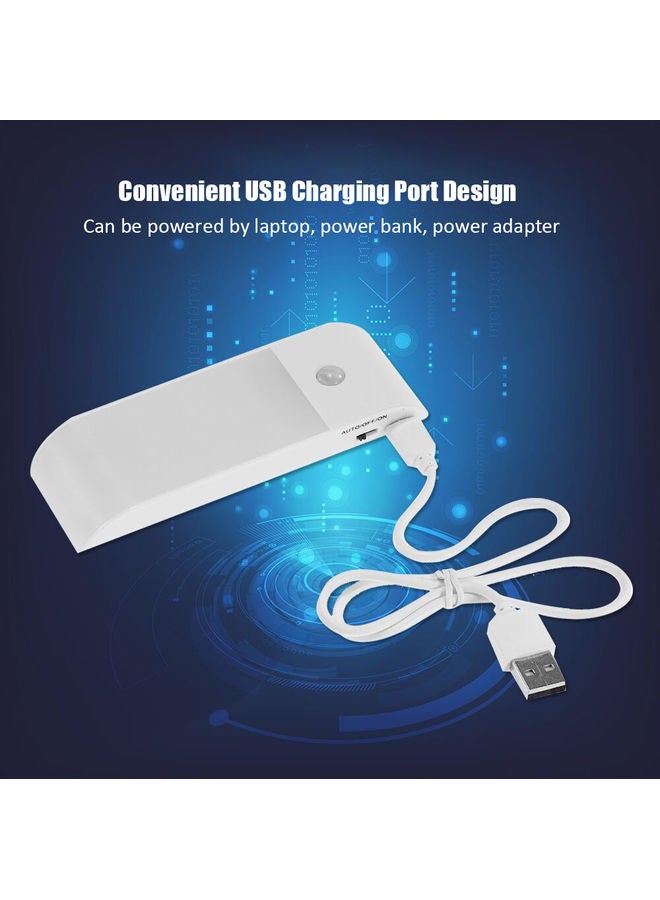 مجموعة مكونة من مصباحين بإضاءة LED بجهاز استشعار لجسم الإنسان أبيض 12.3x3.6x10سم - Image 3