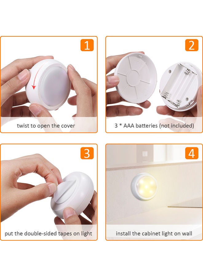 مصباح للخزانة (6 قطع وجهازين تحكم عن بعد). متعدد الألوان 15*7.7*13.5سم - Image 3