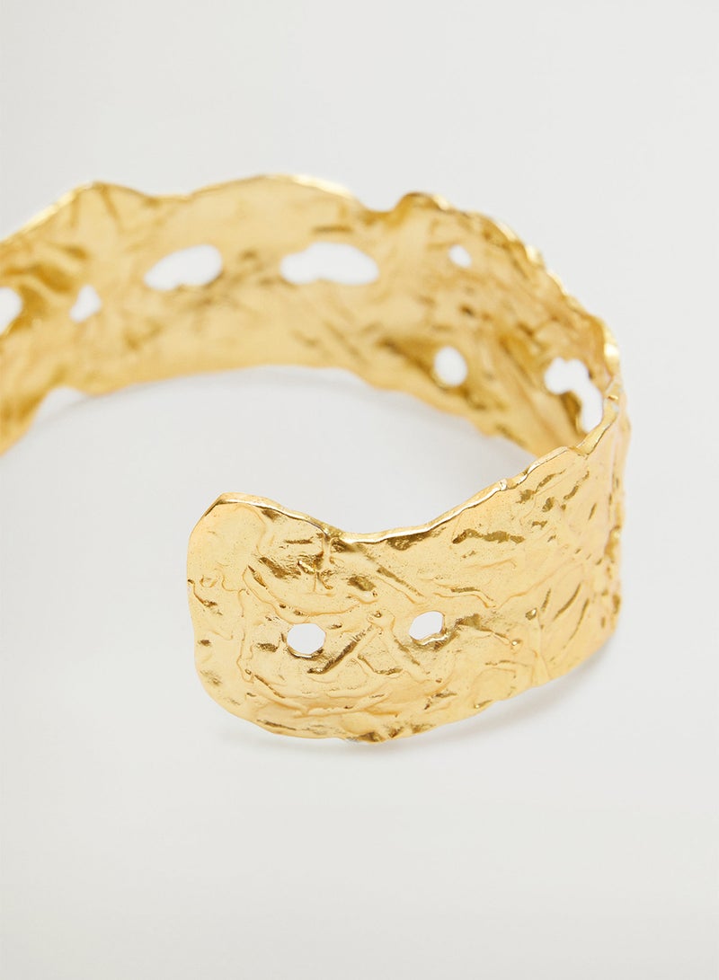 MANGO - Sacmis Embossed Metal Cuff Bracelet - Image 1