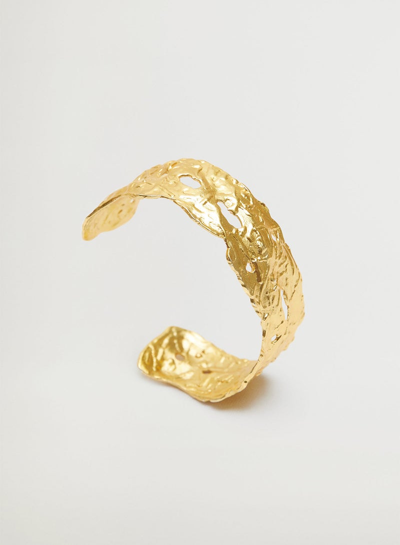 MANGO - Sacmis Embossed Metal Cuff Bracelet - Image 1