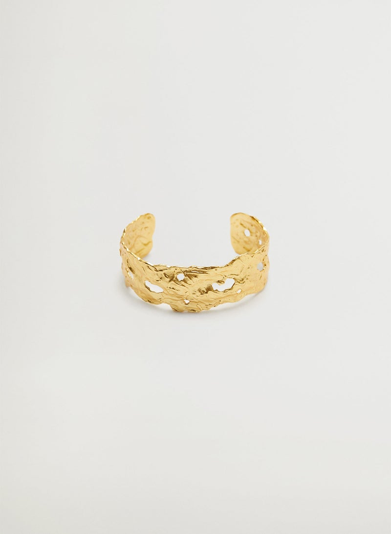 MANGO - Sacmis Embossed Metal Cuff Bracelet - Image 1