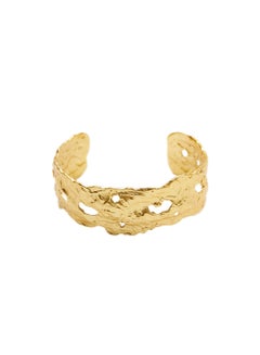 Sacmis Embossed Metal Cuff Bracelet