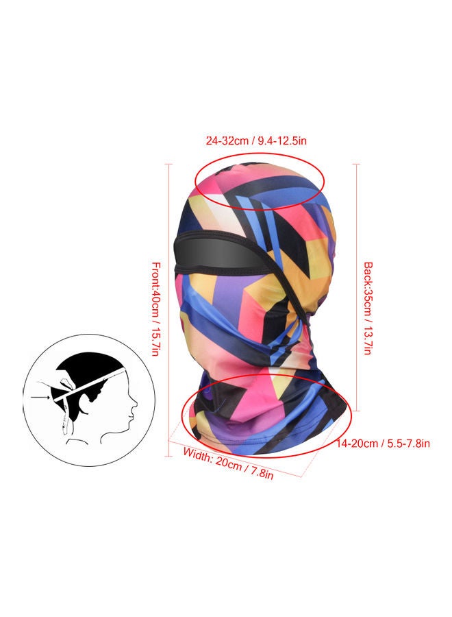 Generic - Balaclava Print Stretchy Beanie Helmet Line With Neck Gaiter 10 x 4 x 8cm - Image 1
