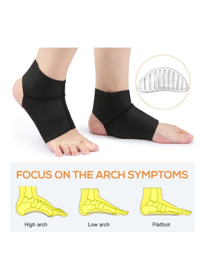 Compression Arch Support Brace with Gel Ankle Protector 14 x 2 x 10cm