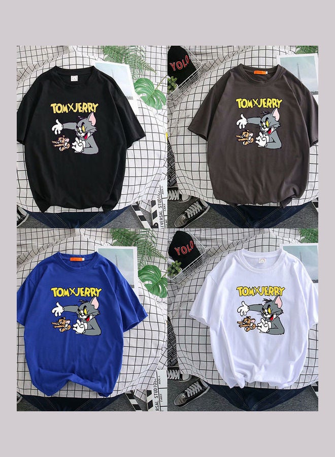 Cartoon Printed T-Shirt Black - v1606412012/N42603982V_7