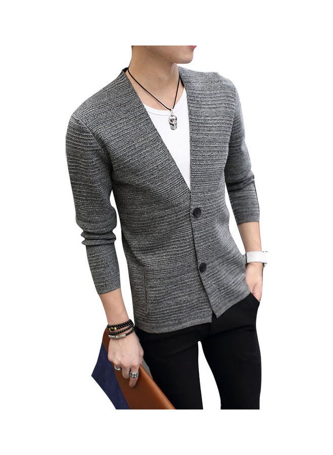 Generic - Coat Style Sweater Grey - Image 1