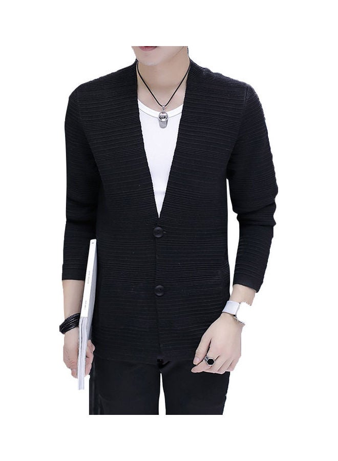 Generic - Coat Style Sweater Black - Image 1