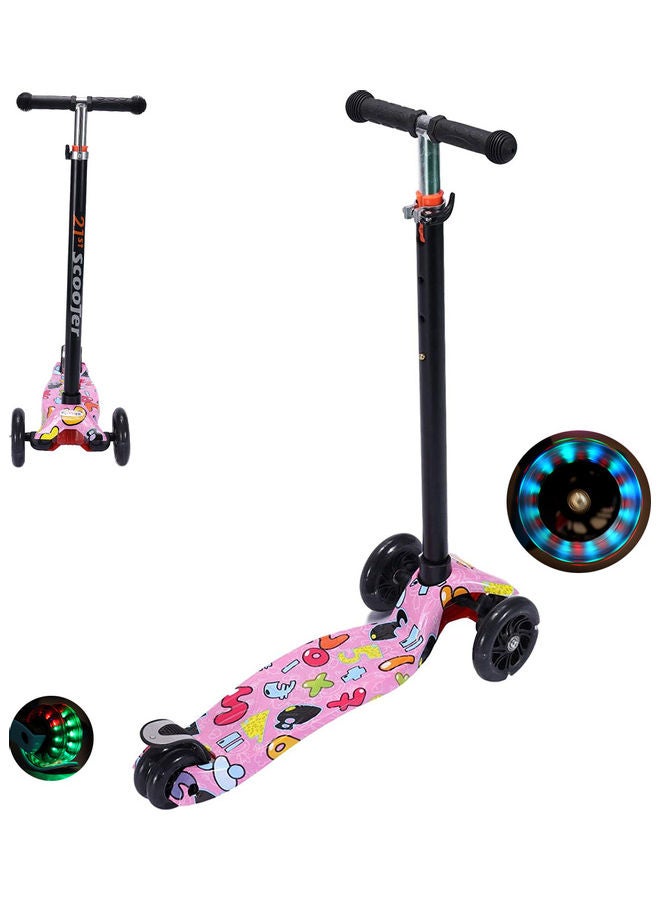 Cool Baby Foldable Kick Scooter with LED Light Up Wheels for Toddlers - Image 2