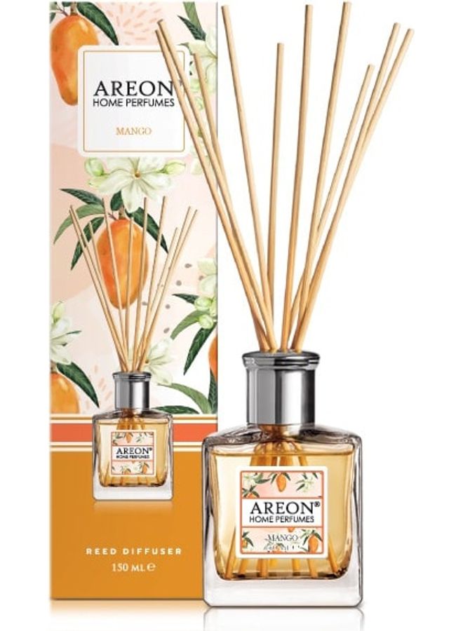 Reed Diffuser With Incense Sticks Mango Orange 150ml