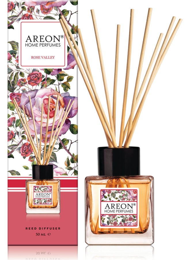 Reed Diffuser With Incense Sticks Rose Valley Purple 50ml 