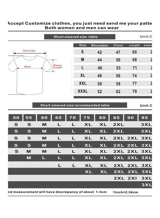 Round Neck Printed T-Shirt Grey  - Image 3