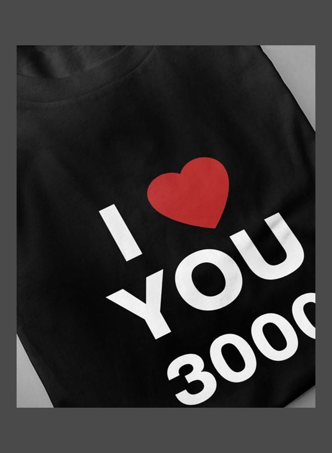 Generic - I Love You 3000 Fashion Letters Printing Short Sleeve T-shirt navy blue - Image 1