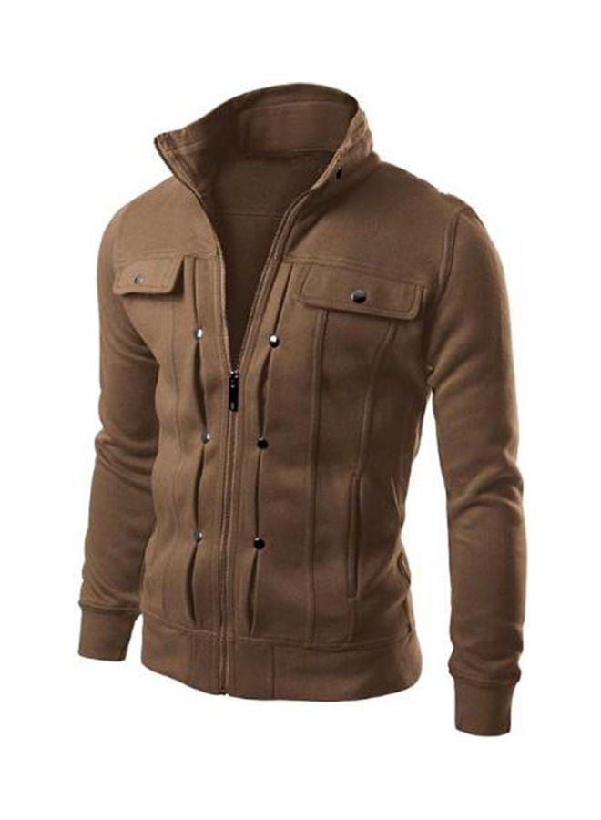 جاكيت ومعطف كاجوال بأكمام طويلة أبيض - Image 2