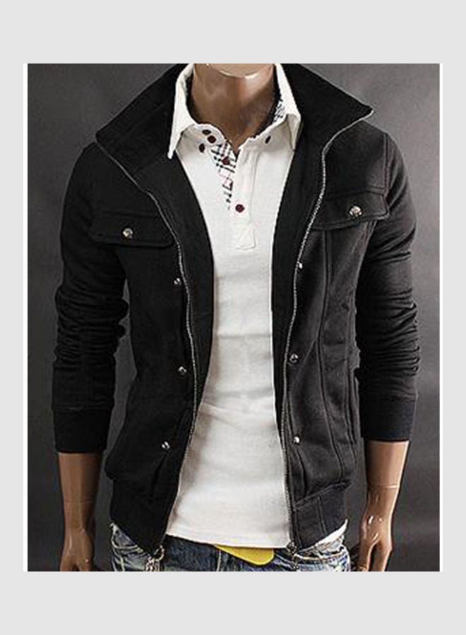 جاكيت ومعطف كاجوال بأكمام طويلة أبيض - Image 3