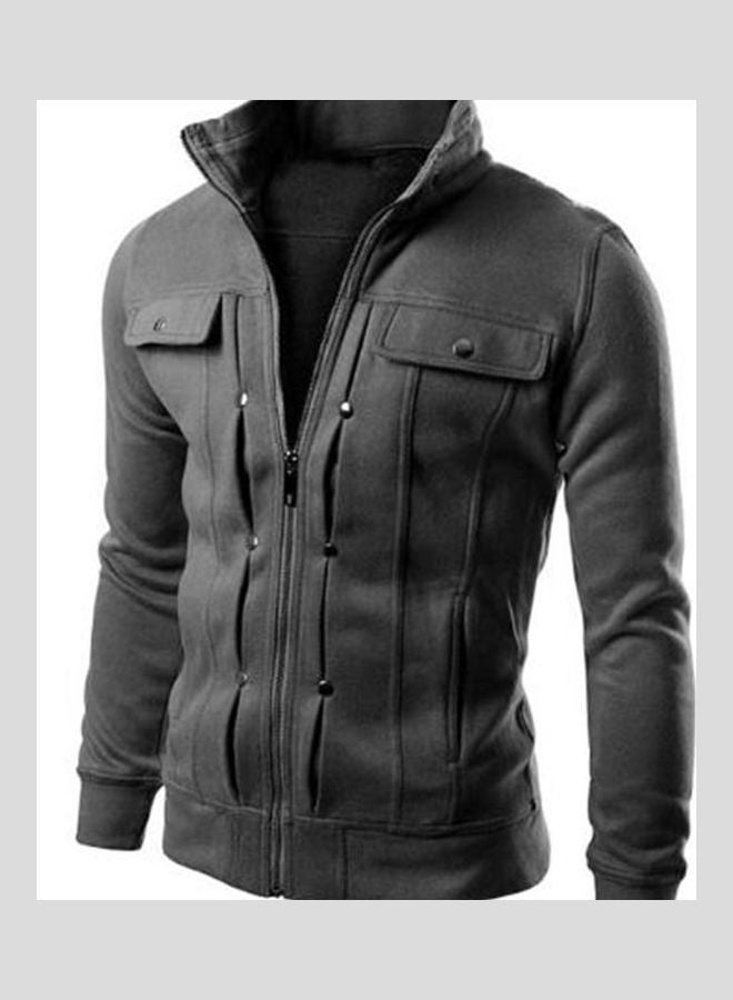 جاكيت ومعطف كاجوال بأكمام طويلة أبيض - Image 5