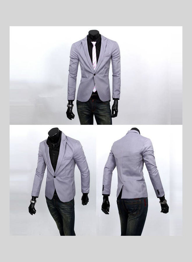 Casual Slim Long Sleeve Suit Coat Wear black  - Image 5