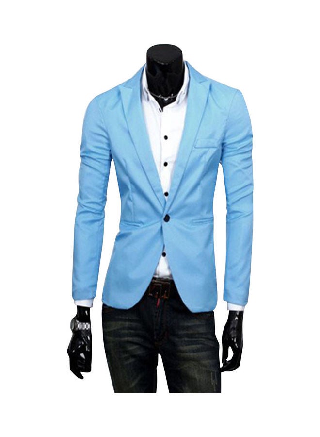 Generic - Long Sleeves Coat Sky Blue - Image 1