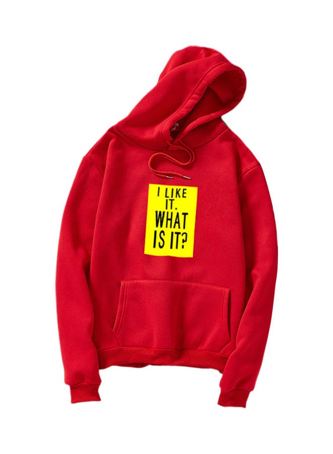 Generic - Couple Fleece Loose Thickened Long Sleeve Pocket Sweatshirts Hoodie red - Image 1