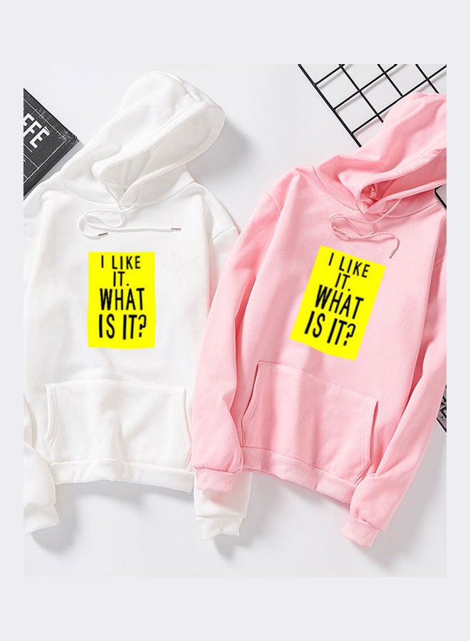Generic - Couple Fleece Loose Thickened Long Sleeve Pocket Sweatshirts Hoodie red - Image 1