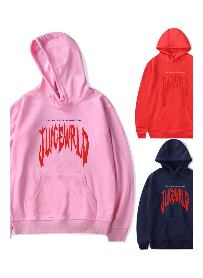 Juice Wrld Hoodie Sweatshirt Letter Printing Autumn Winter Loose Pullover Tops Pink  - Image 5