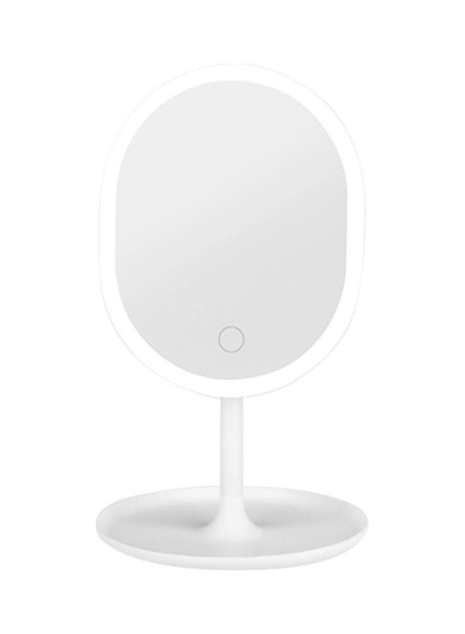 Generic - HZ-01 makeup mirror with light and built-in battery white White 22.6*6.5*19.7cm - Image 1