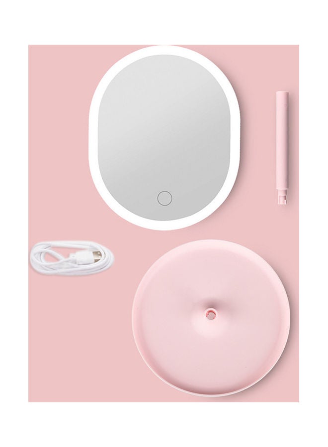 Generic - HZ-01 makeup mirror with light and built-in battery white White 22.6*6.5*19.7cm - Image 1