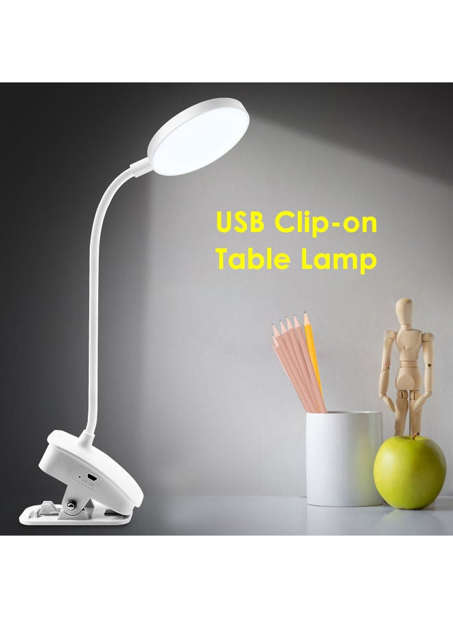 USB Touch Dimming Desk Lamp White 16.5x7.5x12.5cm - Image 4