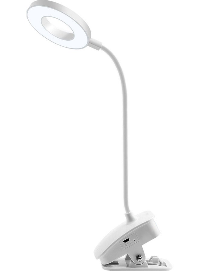 USB touch dimming desk lamp (ring three color temperature) White 16.5*7.5*12.5cm - Image 1