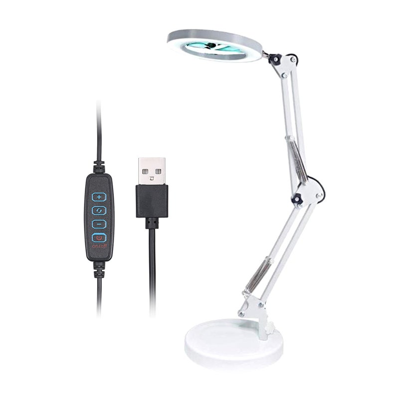 Long Arm Table Lamp White 43x7.5x26.5cm - Image 2