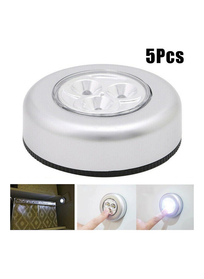 5pcs 3LED night light creative bedroom bedside cupboard closet spotlight without battery White 15*4*15cm - Image 1