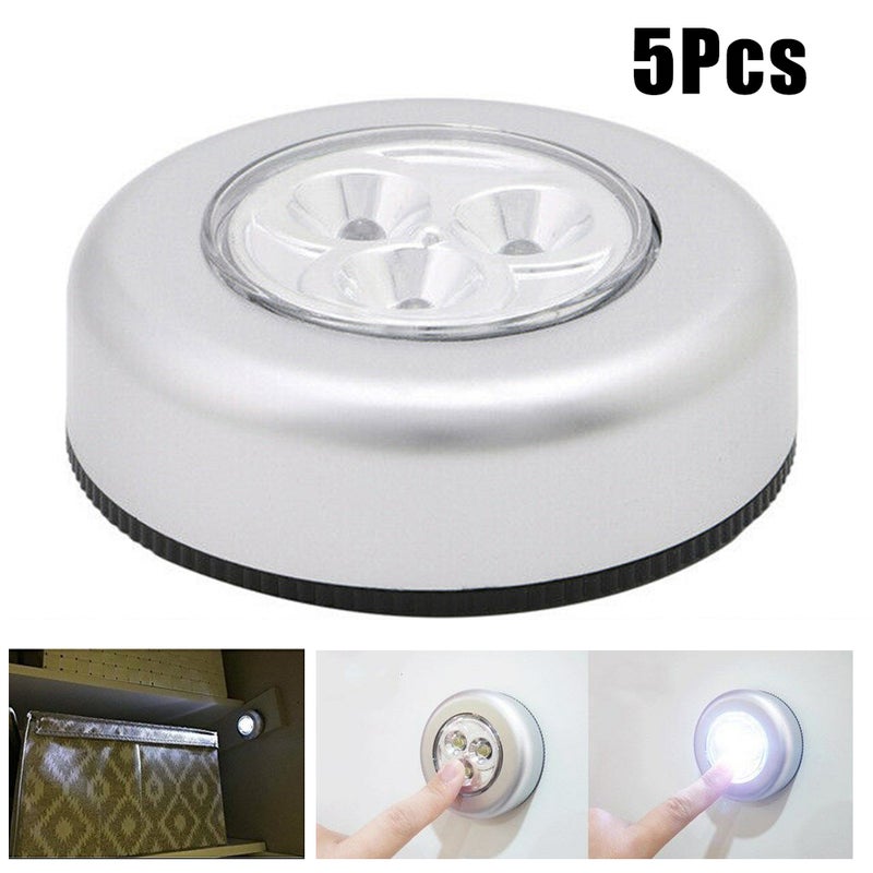 5pcs 3LED night light creative bedroom bedside cupboard closet spotlight without battery White 15*4*15cm - Image 4
